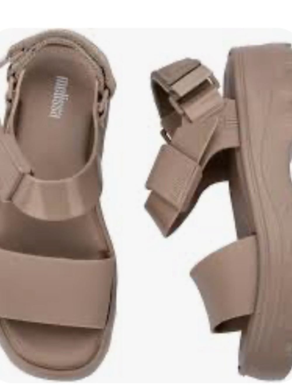 Melissa Red Platform Sandals | Vegan Jelly Shoes | Women’s - Picture 3 of 12